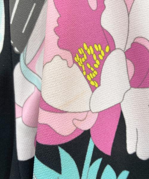 LEONARD SPORT（レオナール スポーツ）LEONARD SPORT (レオナール スポーツ) 花柄ポロシャツ ブラック サイズ:Ⅼの古着・服飾アイテム