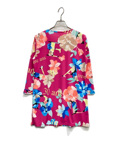 LEONARD SPORT（レオナール スポーツ）LEONARD SPORT (レオナール スポーツ) 花柄チュニックカットソー ピンク サイズ:Ⅼの古着・服飾アイテム