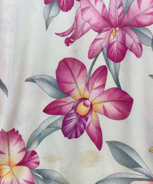 LEONARD FASHION（レオナールファッション）LEONARD FASHION (レオナールファッション) 花柄ワンピース アイボリー サイズ:Ⅼの古着・服飾アイテム