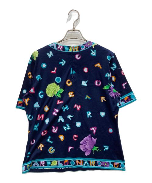 LEONARD FASHION（レオナールファッション）LEONARD FASHION (レオナールファッション) アルファベット柄 半袖カットソー ネイビー サイズ:Ⅼの古着・服飾アイテム