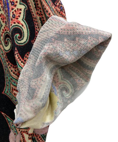 ETRO（エトロ）ETRO (エトロ) シルク混総柄半袖ニット アイボリー サイズ:Ⅼの古着・服飾アイテム