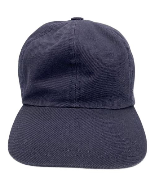 maison kitsune（メゾンキツネ）MAISON KITSUNE (メゾンキツネ) 6パネル 刺繍コットンキャップ ネイビーの古着・服飾アイテム