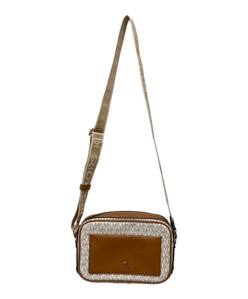 MICHAEL KORS（マイケルコース）MICHAEL KORS (マイケルコース) MAEVE ラージ ロゴ クロスボディバッグ ブラウンの古着・服飾アイテム