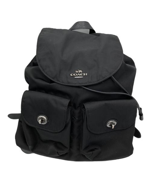 COACH（コーチ）COACH (コーチ) ターンロック巾着リュック ブラックの古着・服飾アイテム