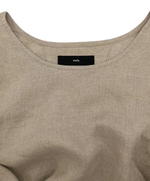 wafu（ワフー）wafu (ワフー) リネンカットソー ベージュ サイズ:1の古着・服飾アイテム
