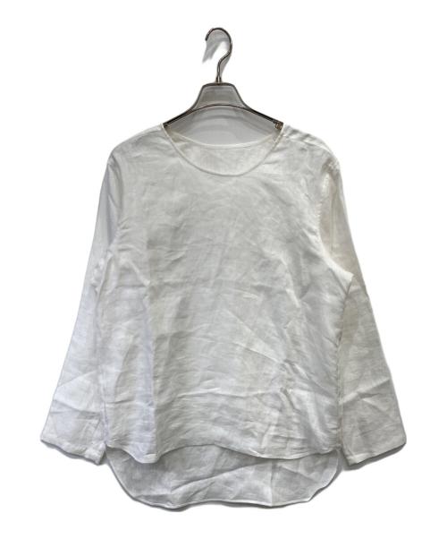 wafu（ワフー）wafu (ワフー) リネンカットソー ホワイト サイズ:2の古着・服飾アイテム