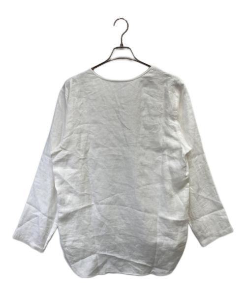 wafu（ワフー）wafu (ワフー) リネンカットソー ホワイト サイズ:2の古着・服飾アイテム