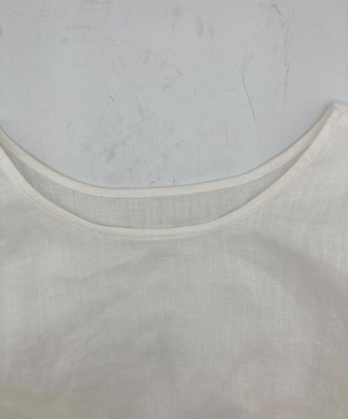 wafu（ワフー）wafu (ワフー) リネンカットソー ホワイト サイズ:2の古着・服飾アイテム