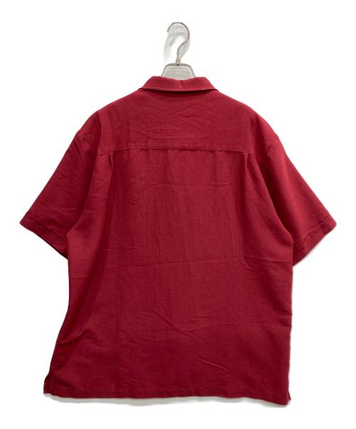 cubavera（キューバベラ）Cubavera (キューバベラ) 刺繍オープンカラーシャツ レッド サイズ:Ⅼの古着・服飾アイテム