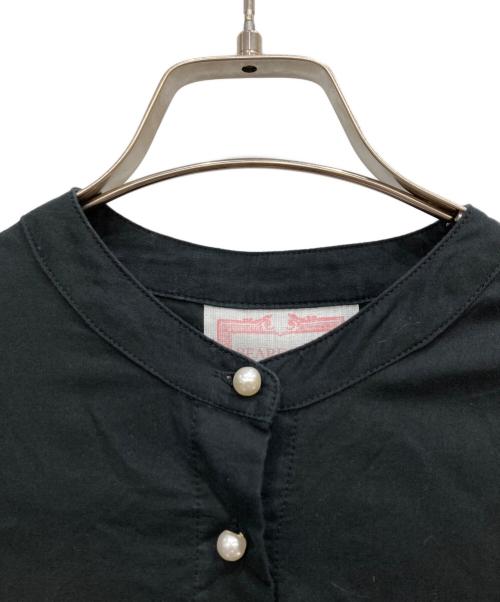 BEARDSLEY（ビアズリー）BEARDSLEY (ビアズリー) パールボタンギャザーワンピース ブラック サイズ:Sの古着・服飾アイテム