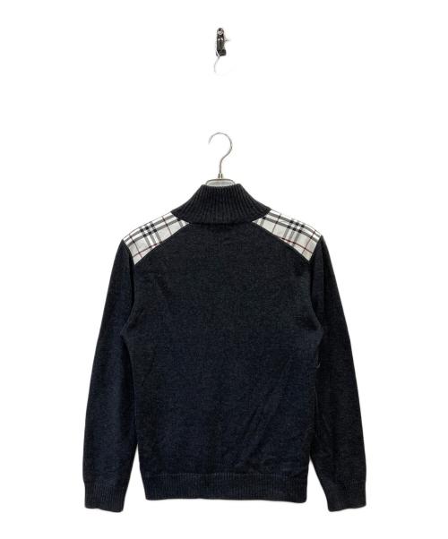 BURBERRY BLACK LABEL（バーバリーブラックレーベル）BURBERRY BLACK LABEL (バーバリーブラックレーベル) ニットジャケット グレー サイズ:3の古着・服飾アイテム