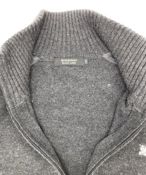 BURBERRY BLACK LABEL（バーバリーブラックレーベル）BURBERRY BLACK LABEL (バーバリーブラックレーベル) ニットジャケット グレー サイズ:3の古着・服飾アイテム