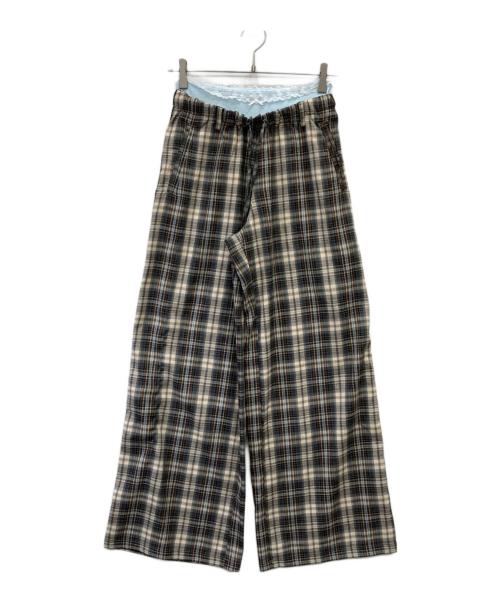 SLY（スライ）SLY (スライ) DOUBLE LOUNGE SLACKS ベージュ サイズ:FREEの古着・服飾アイテム
