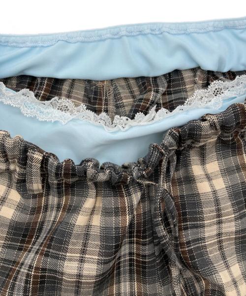 SLY（スライ）SLY (スライ) DOUBLE LOUNGE SLACKS ベージュ サイズ:FREEの古着・服飾アイテム