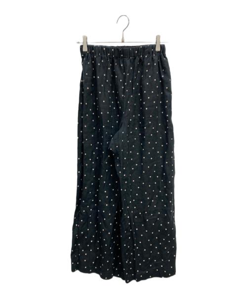URBAN RESEARCH DOORS（アーバンリサーチドアーズ）URBAN RESEARCH DOORS (アーバンリサーチドアーズ) リネンドットイージーパンツ ブラック サイズ:Mの古着・服飾アイテム