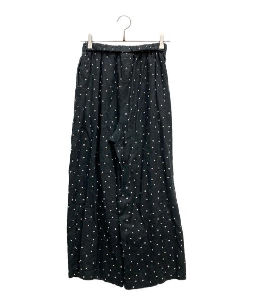 URBAN RESEARCH DOORS（アーバンリサーチドアーズ）URBAN RESEARCH DOORS (アーバンリサーチドアーズ) リネンドットイージーパンツ ブラック サイズ:Mの古着・服飾アイテム
