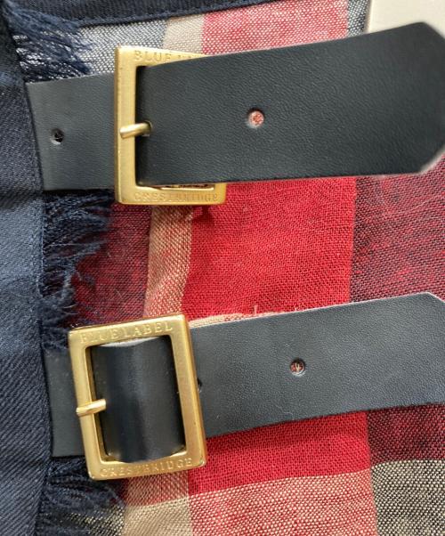 BLUE LABEL CRESTBRIDGE（ブルーレーベルクレストブリッジ）BLUE LABEL CRESTBRIDGE (ブルーレーベルクレストブリッジ) ラップスカート ネイビー サイズ:SIZE38の古着・服飾アイテム
