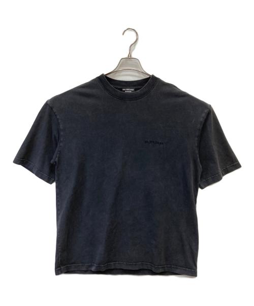 BALENCIAGA（バレンシアガ）BALENCIAGA (バレンシアガ) ロゴ刺繍オーバーサイズTシャツ グレー サイズ:XSの古着・服飾アイテム