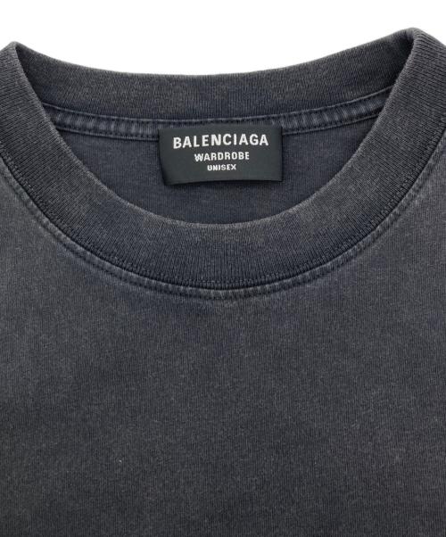 BALENCIAGA（バレンシアガ）BALENCIAGA (バレンシアガ) ロゴ刺繍オーバーサイズTシャツ グレー サイズ:XSの古着・服飾アイテム