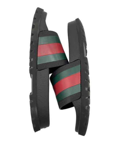 GUCCI（グッチ）GUCCI (グッチ) ラバーメンズ スライドサンダル ブラック サイズ:7の古着・服飾アイテム