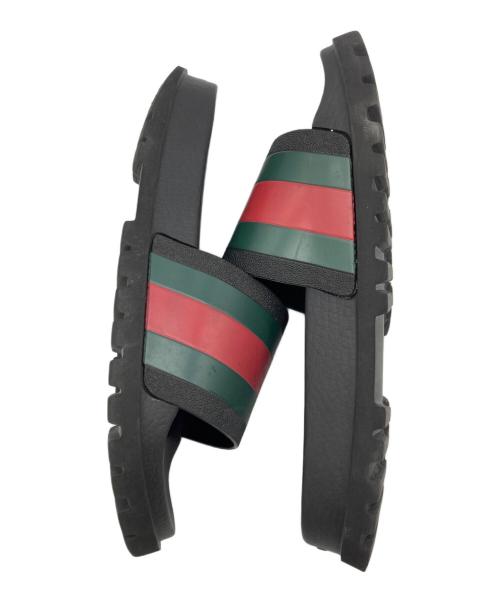 GUCCI（グッチ）GUCCI (グッチ) ラバーメンズ スライドサンダル ブラック サイズ:7の古着・服飾アイテム