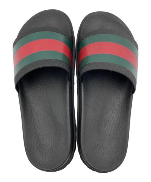GUCCI（グッチ）GUCCI (グッチ) ラバーメンズ スライドサンダル ブラック サイズ:7の古着・服飾アイテム