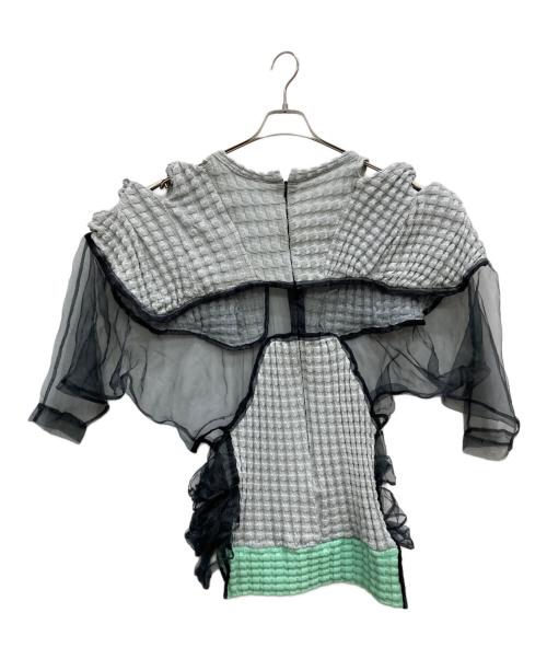 ROGGYKEI（ロギーケイ）ROGGYKEI (ロギーケイ) 変形ドッキンングニット グレー サイズ:表記なしの古着・服飾アイテム
