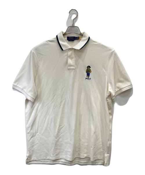 POLO RALPH LAUREN（ポロ・ラルフローレン）POLO RALPH LAUREN (ポロ・ラルフローレン) ポロベア刺繍ポロシャツ ホワイト サイズ:XLの古着・服飾アイテム