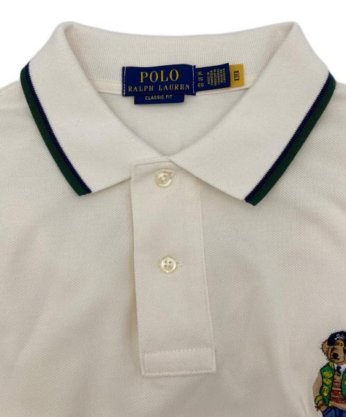 POLO RALPH LAUREN（ポロ・ラルフローレン）POLO RALPH LAUREN (ポロ・ラルフローレン) ポロベア刺繍ポロシャツ ホワイト サイズ:XLの古着・服飾アイテム