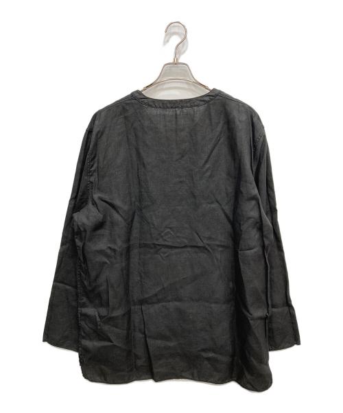 MITTAN（ミッタン）MITTAN (ミッタン) 麻長袖プルオーバー ブラック サイズ:3の古着・服飾アイテム