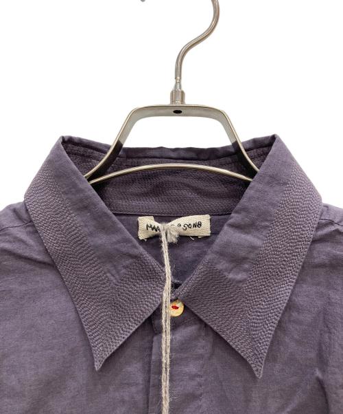 MAATEE&SONS（マーティーアンドサンズ）MAATEE&SONS (マーティーアンドサンズ) GUPTA KHADI COTTON SHIRTS パープル サイズ:3 未使用品の古着・服飾アイテム