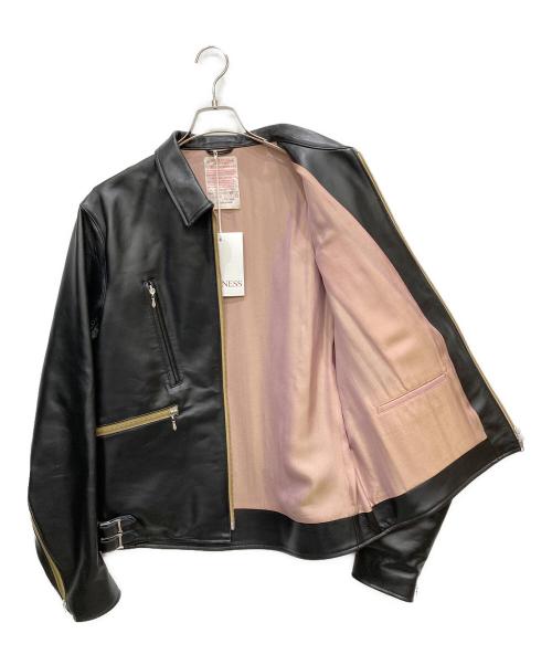 NICENESS（ナイスネス）NICENESS (ナイスネス) S.HAYWOOD / S.ヘイウッド (シープ シングルライダースジャケット) ブラック サイズ:XL 未使用品の古着・服飾アイテム