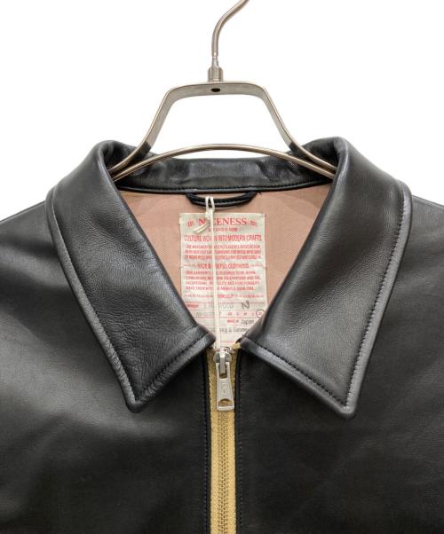 NICENESS（ナイスネス）NICENESS (ナイスネス) S.HAYWOOD / S.ヘイウッド (シープ シングルライダースジャケット) ブラック サイズ:XL 未使用品の古着・服飾アイテム