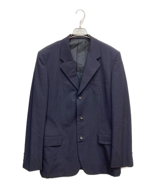 COMME des GARCONS HOMME（コムデギャルソン オム）COMME des GARCONS HOMME (コムデギャルソン オム) ウールギャバ3Bテーラードジャケット ネイビー サイズ:Lの古着・服飾アイテム