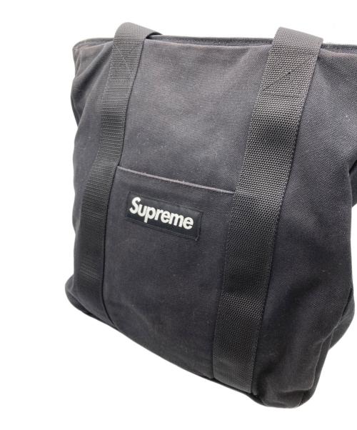 SUPREME（シュプリーム）SUPREME (シュプリーム) キャンバストートバッグ ブラックの古着・服飾アイテム