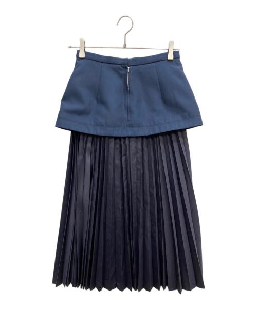 TOGA PULLA（トーガ プルラ）TOGA PULLA (トーガ プルラ) ドッキングプリーツスカート ネイビー サイズ:Sの古着・服飾アイテム