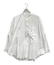 Graphpaper（グラフペーパー）の古着「Oxford Oversized Band Collar Shirt」｜ホワイト