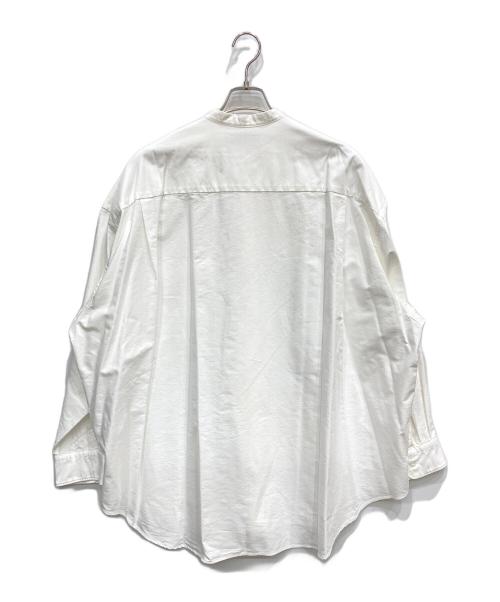 Graphpaper（グラフペーパー）Graphpaper (グラフペーパー) Oxford Oversized Band Collar Shirt ホワイト サイズ:FREE 未使用品の古着・服飾アイテム