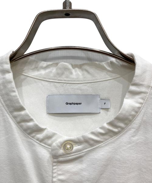 Graphpaper（グラフペーパー）Graphpaper (グラフペーパー) Oxford Oversized Band Collar Shirt ホワイト サイズ:FREE 未使用品の古着・服飾アイテム