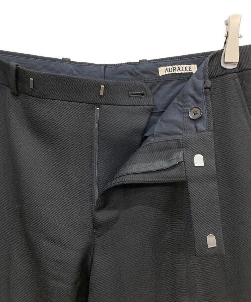AURALEE（オーラリー）AURALEE (オーラリー) HARD TWIST DOUBLE CLOTH  SLACKS ブラック サイズ:SIZE5の古着・服飾アイテム