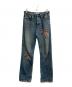 DAIRIKU（ダイリク）の古着「Flower Cross Embroidery Slim Denim」｜インディゴ