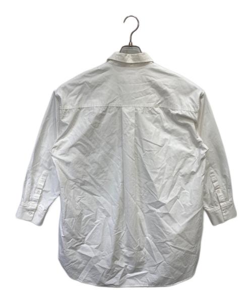 Whim Gazette（ウィムガゼット）Whim Gazette (ウィムガゼット) ハイポリピーチシャツ ホワイト サイズ:FREEの古着・服飾アイテム