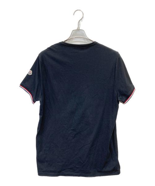 MONCLER（モンクレール）MONCLER (モンクレール) Slim Fit Vネック ショートスリーブTシャツ ブラック サイズ:XLの古着・服飾アイテム