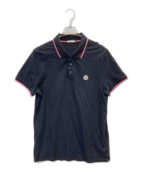 MONCLER（モンクレール）MONCLER (モンクレール) ワッペンポロシャツ ブラック サイズ:Lの古着・服飾アイテム