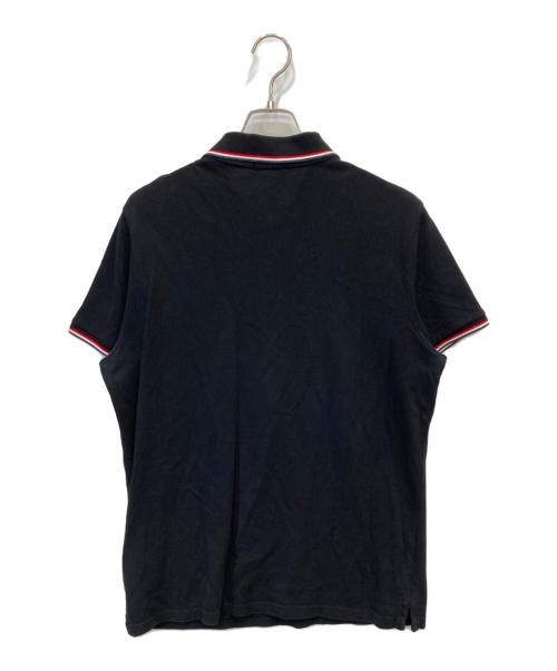 MONCLER（モンクレール）MONCLER (モンクレール) ワッペンポロシャツ ブラック サイズ:Lの古着・服飾アイテム