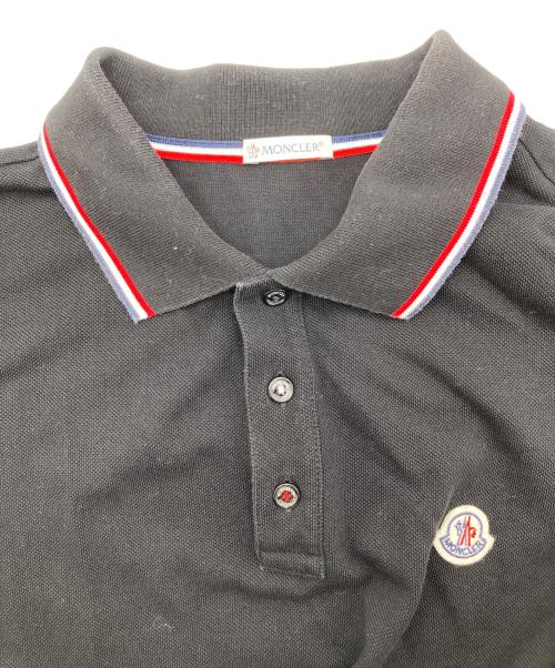 MONCLER（モンクレール）MONCLER (モンクレール) ワッペンポロシャツ ブラック サイズ:Lの古着・服飾アイテム