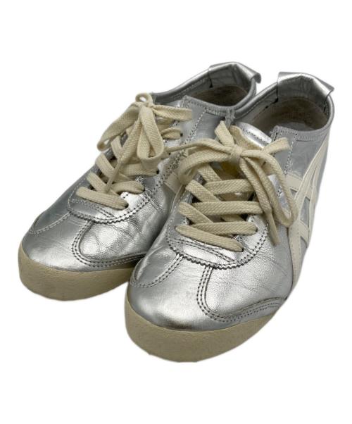 Onitsuka Tiger（オニツカタイガー）Onitsuka Tiger (オニツカタイガー) ローカットスニーカー シルバー サイズ:23.5CMの古着・服飾アイテム