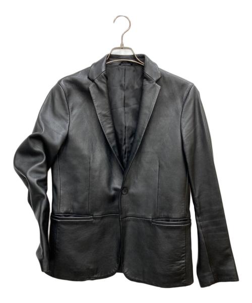 Calvin Klein platinum（カルバンクラインプラチナム）Calvin Klein platinum (カルバンクラインプラチナム) ラムレザーテーラードジャケット ブラック サイズ:Ｍの古着・服飾アイテム