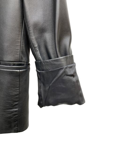Calvin Klein platinum（カルバンクラインプラチナム）Calvin Klein platinum (カルバンクラインプラチナム) ラムレザーテーラードジャケット ブラック サイズ:Ｍの古着・服飾アイテム