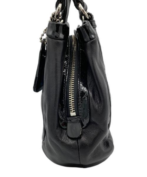 COACH（コーチ）COACH (コーチ) エナメルハンドバッグ ブラックの古着・服飾アイテム